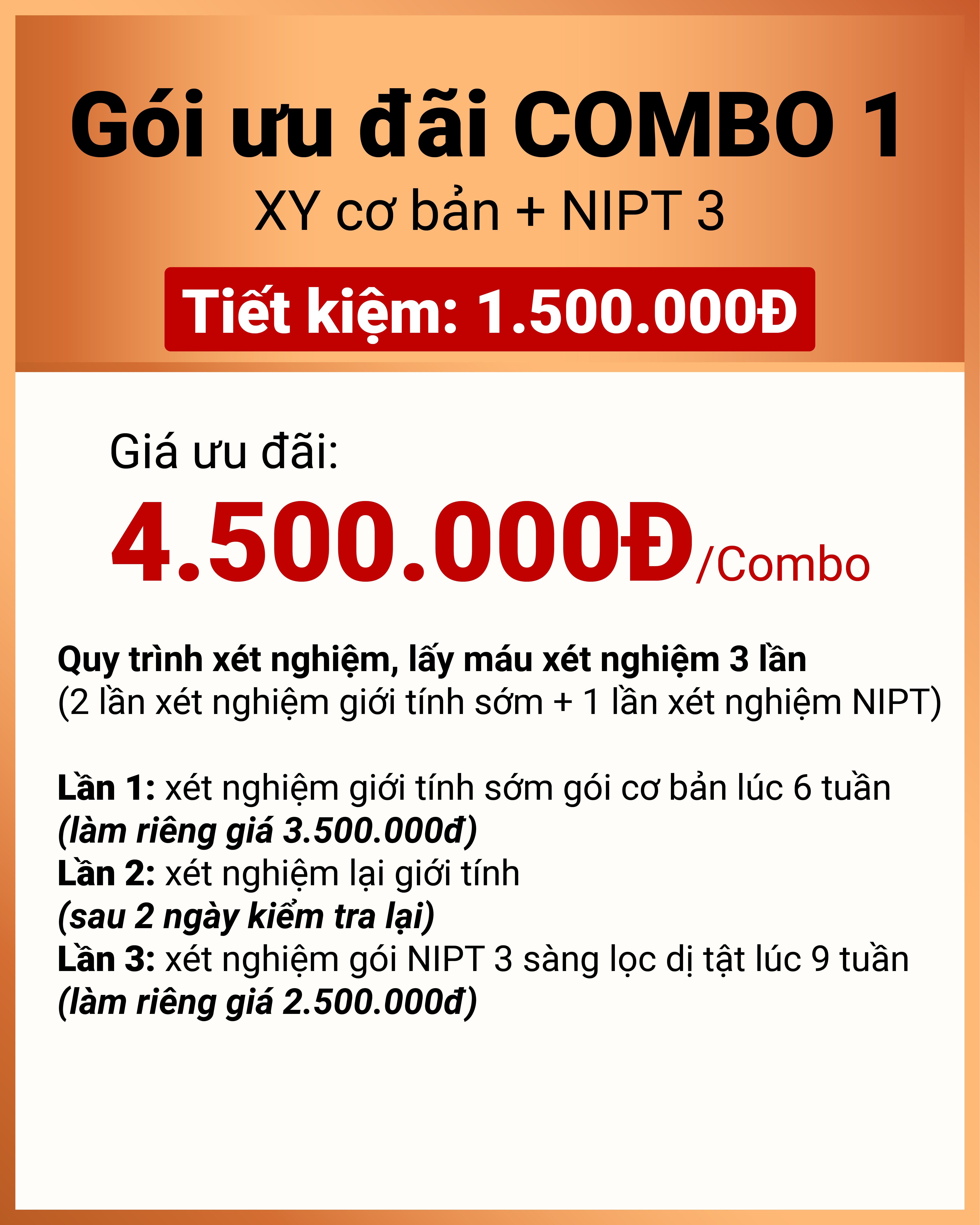 gói combo 1 xy + nipt 3